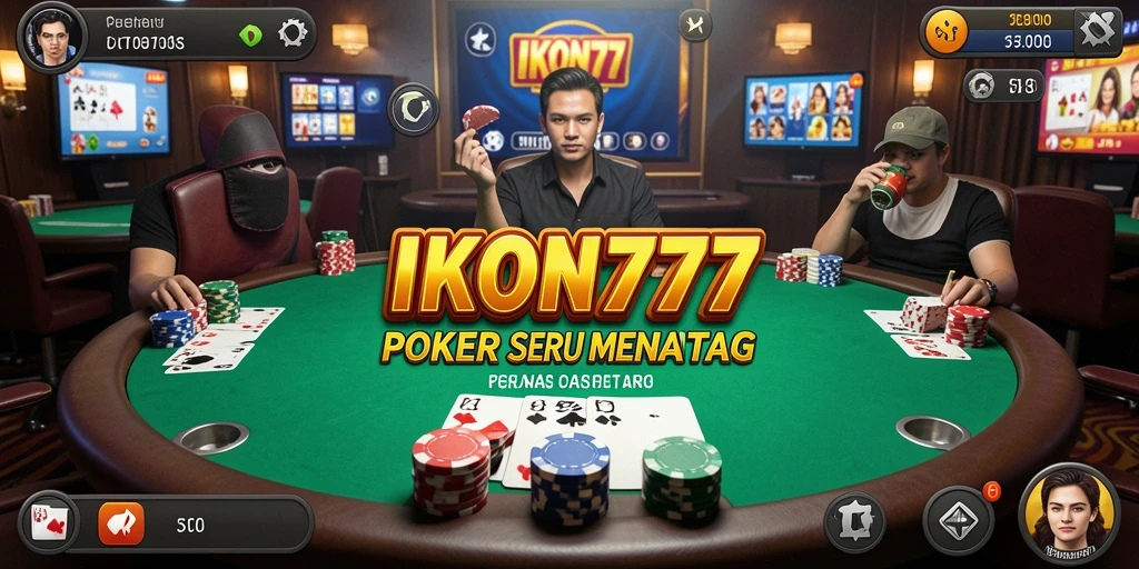 Screenshot gameplay IKON777 menunjukkan aksi seru permainan Poker.