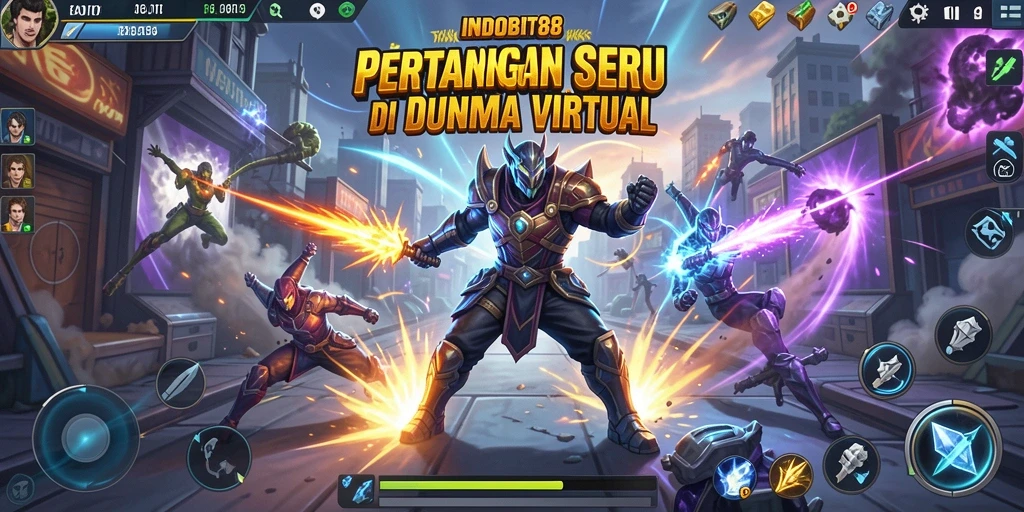 Tampilan screenshot <strong>INDOBIT88</strong> yang menunjukkan aksi pertarungan seru.