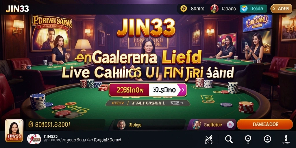 Gameplay Live Casino JIN33 dengan dealer profesional dan grafik menawan.