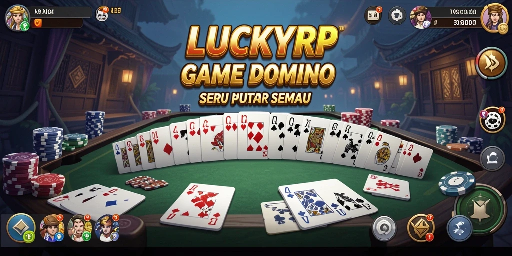 Tampilan gameplay seru dalam permainan Domino LUCKYRP.