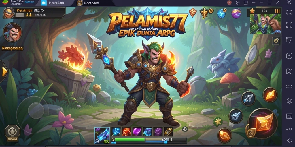 Screenshot utama PELAMIS77 menampilkan aksi seru dalam pertempuran ARPG.