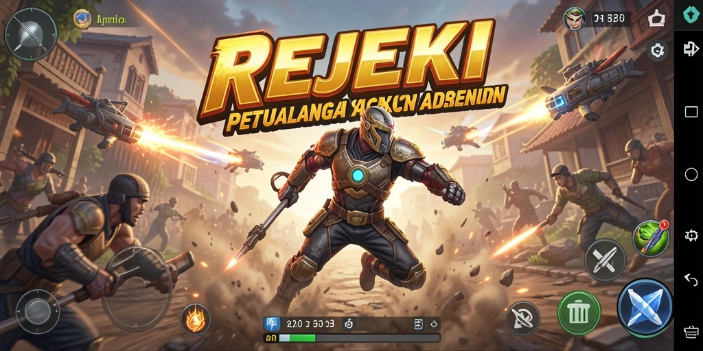 Tampilan gameplay seru di REJEKI dengan aksi mendebarkan.